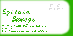 szilvia sumegi business card